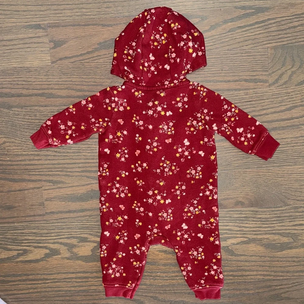 Carter's Floral Fleece Jumpsuit | 6 Months